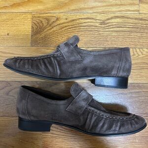 Tony Bianco gatsby brown suede loafers